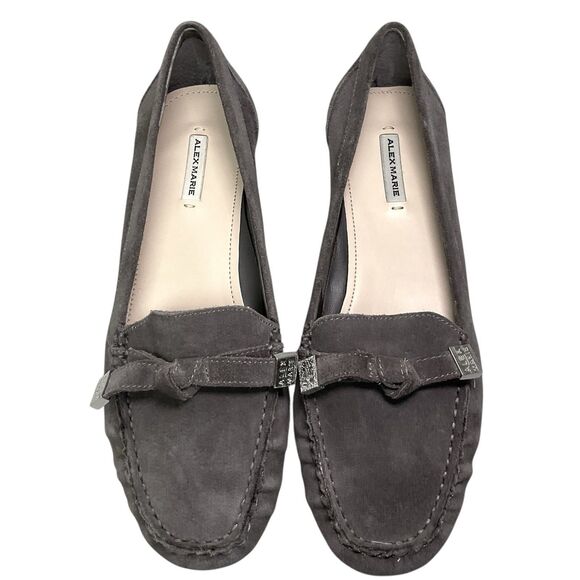Alex Marie Women's Size  6.5 M Halden Gray Leather Suede Loafer Flats - Picture 1 of 7
